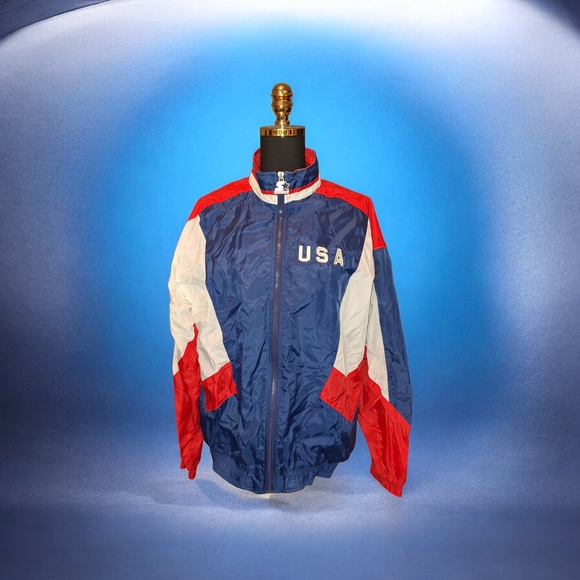STARTER Men's Windbreaker Jacket - Red White Blue
